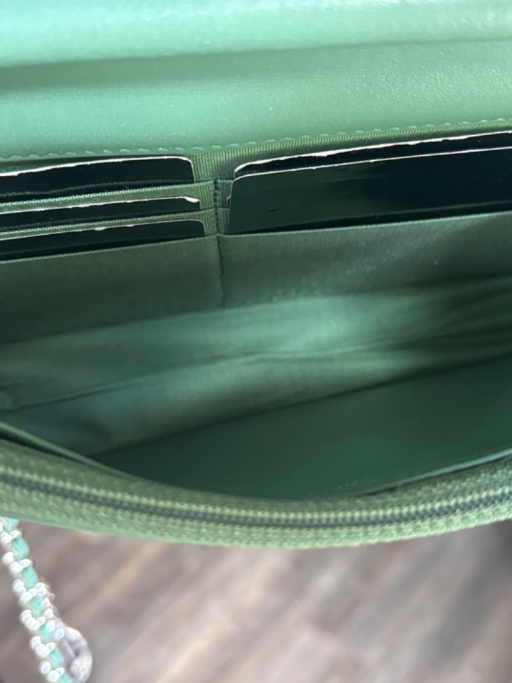 CHANEL Quilted Ombre Wallet On Chain Silver toned HW - Picture 5 of 16